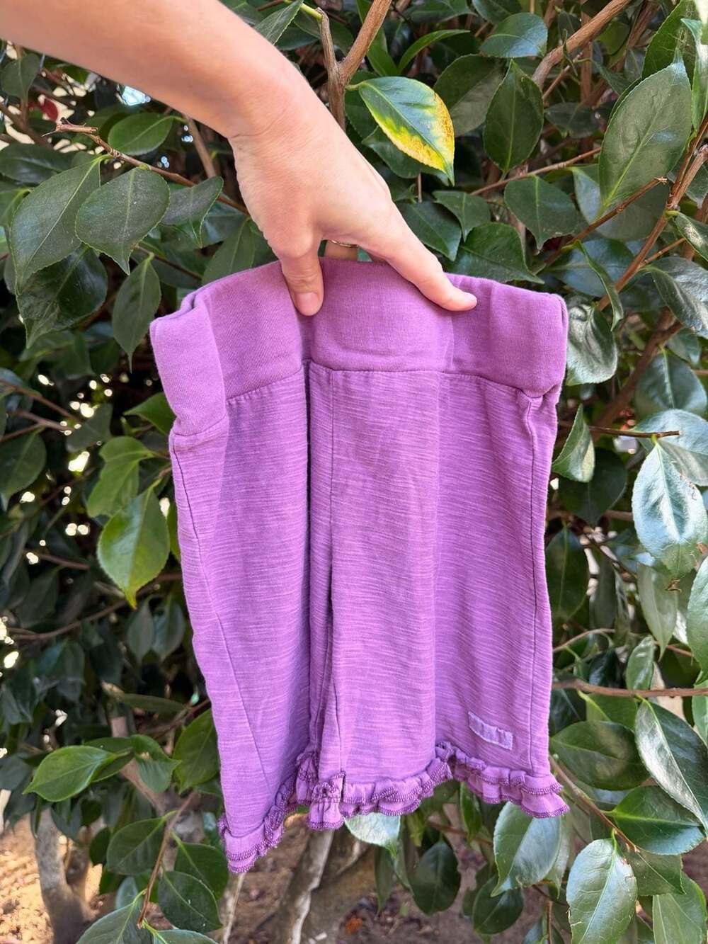 Naartjie Kids Purple Ruffle Hem Shorts - Picture 2 of 4